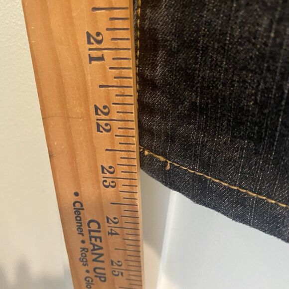 Bogari Jeans Women 29 Blue Dark Wash Cropped Denim Bling Pockets Embroidered - Picture 10 of 16